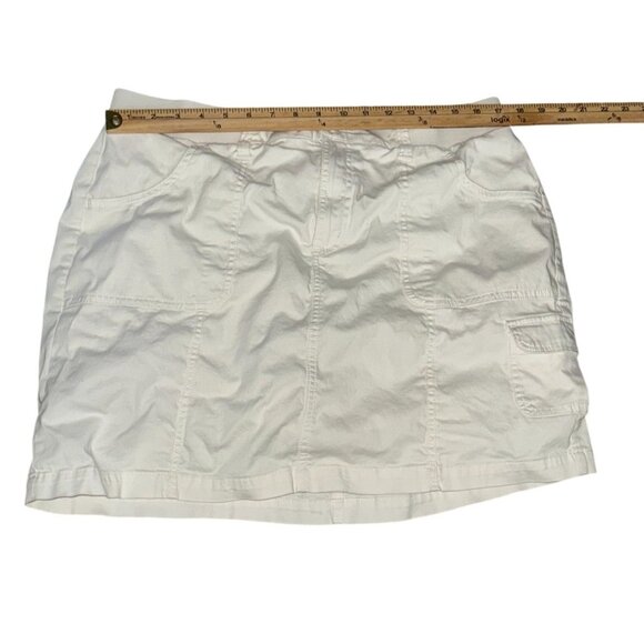 White Croft & Barrow Skort With Built-In Shorts Cotton & Spandex Blend Womens Si - Picture 6 of 7